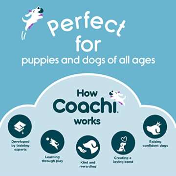 Coachi Tuggi Ball - Interactive Dog Toy for Tug of War & Play. Strong & Comfortable, Stretchy Bungee Handle, Reward Training, Interrupting Biting & Chewing. Ideal for Agility and Suitable for Puppies