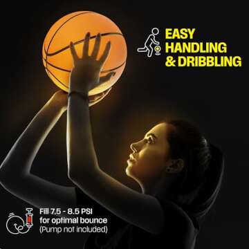 Halo Light Up Basketball - Glow in the Dark Fun for Kids