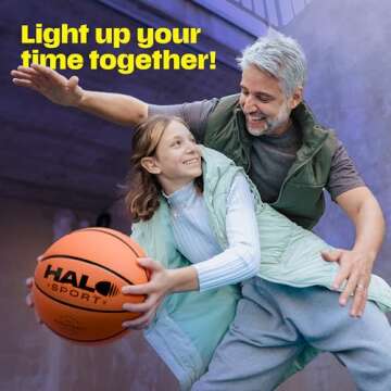 Halo Light Up Basketball - Glow in the Dark Fun for Kids