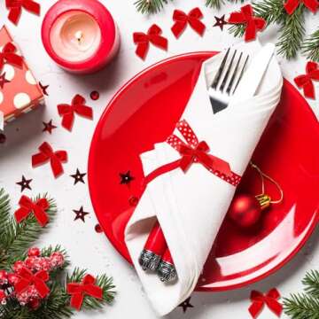 Waydress 120 Pcs Mini Christmas Velvet Bows for Crafts