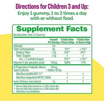 Probiotics for Kids + Veggie Fiber Gummies – 60 Count