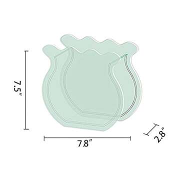 Jsanh Acrylic Fish Tank Shape Flower Vase Green Cute Acrylic Vase for Home Office Decoration,Modern Acrylic Floral Container With Acrylic crystal stone Non Breakable Decor Plastic Flower Vase. (Green)