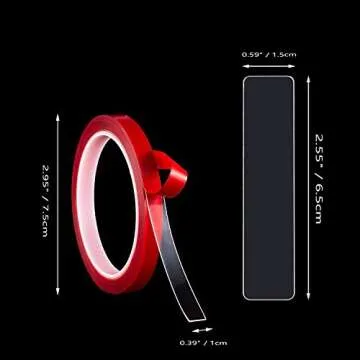 1PCS Transparent Acrylic Nail Art Display Holder, BetterJonny 50PCS Nail Stand with 3M Double Sided Tape for Professional Salon False Nail Sample Display