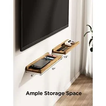 AMADA Floating Shelves - Stylish Wall Mounted Wood Shelves