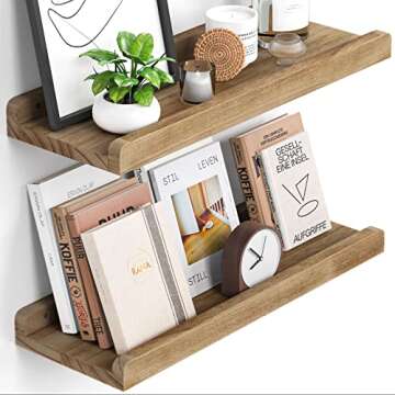 AMADA Floating Shelves - Stylish Wall Mounted Wood Shelves