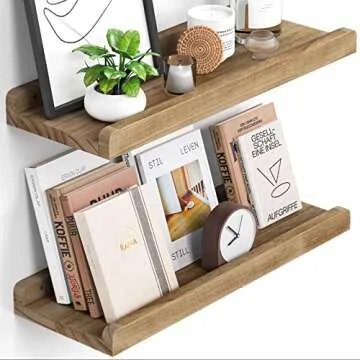 AMADA Floating Shelves - Stylish Wall Mounted Wood Shelves