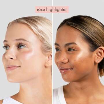 5-in-1 travel makeup kit by subtl beauty | eyeshadow duo, powder blush, cream highlighter, lip and cheek, lip balm | free travel mirror and brush | stackable makeup for travel