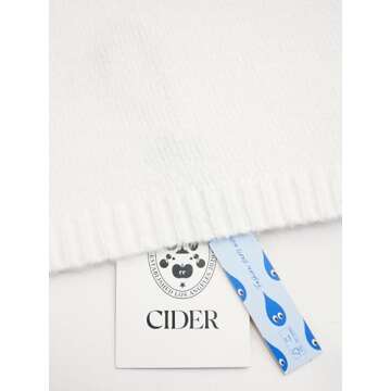 CIDER Women’s Off Shoulder Knitted Long Sleeve Tops Fall Pullover Sweater : Cream, S