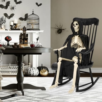 Sizonjoy 36" Posable Halloween Skeleton for Decor