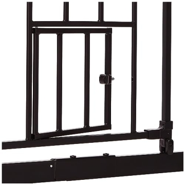 Stylish Extra Wide Pet Gate with Small Door Access