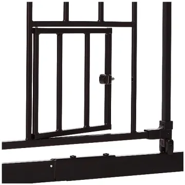 Stylish Extra Wide Pet Gate with Small Door Access