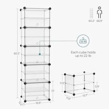 SONGMICS 10-Slot Shoe Rack - Modular Storage Organizer