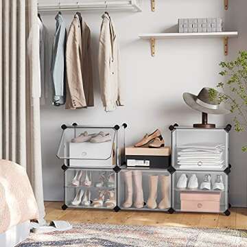 SONGMICS 10-Slot Shoe Rack - Modular Storage Organizer