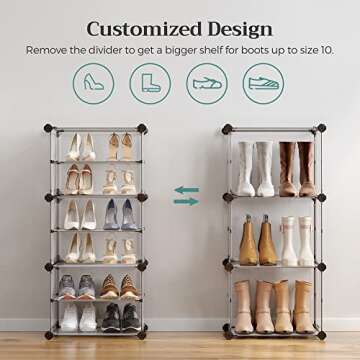 SONGMICS 10-Slot Shoe Rack - Modular Storage Organizer