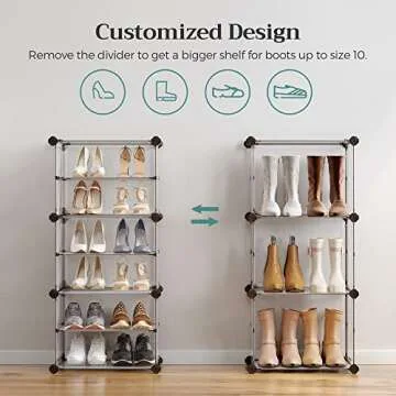 SONGMICS 10-Slot Shoe Rack - Modular Storage Organizer