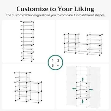 SONGMICS 10-Slot Shoe Rack - Modular Storage Organizer