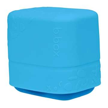 b.box Silicone Snack Cup (2-pack): Divider for Bento Box & Lunch Box, Ideal for Separating & Containing Foods, Dishwasher, Microwave, Oven and Freezer safe (ocean)