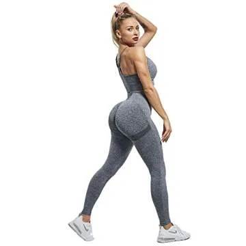CHRLEISURE Seamless High Waisted Leggings Set for Women
