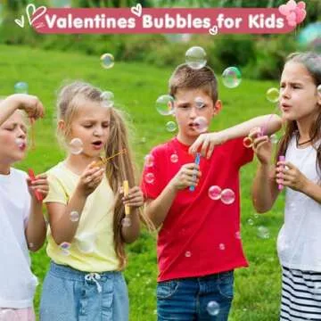 Valentine's Mini Bubble Wands Party Favors for Kids