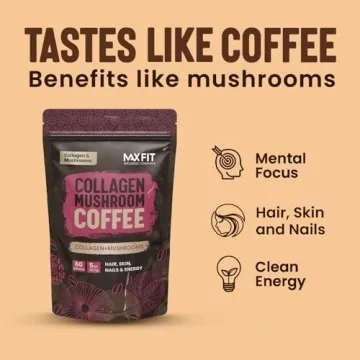 Collagen Mushroom Coffee for Focus & Health - 60 Servings