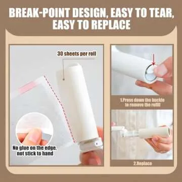 FuKuEn Mini Lint Roller for Pet Hair Travel Size for Clothes Car Essentials for Women Foldable Small Lint Roller with Extra Refills for Pocket Cute Green 90 Sheets