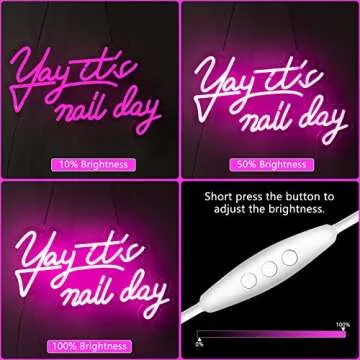 Moodlion Yay It's Nail Day Neon Sign for Salon Decor