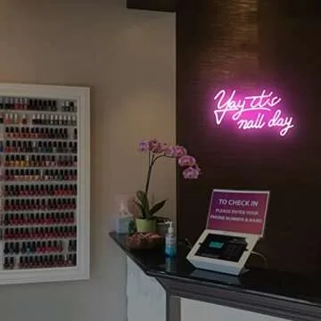 Moodlion Yay It's Nail Day Neon Sign for Salon Decor