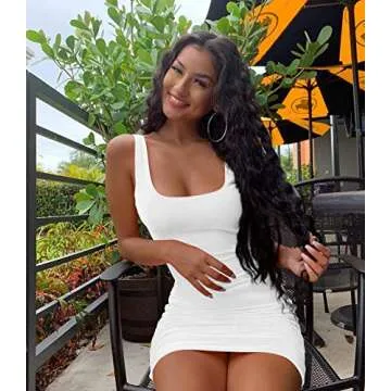 GOBLES Summer Casual Sleeveless Bodycon Club Dress