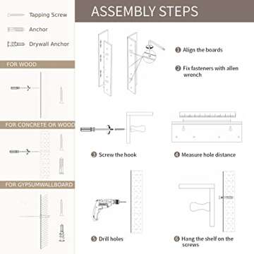 XAOHOME Wall Mount Coat Rack with Shelf, Sturdy Wooden Floating Shelf with Hooks Save Your Indoor Space, Wall Organizer siutable for Entryway, Mudroom, Kitchen, Bathroom, etc(Oak Finish)