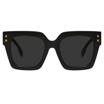 mosanana Retro Polarized Oversized Square Sunglasses for Women Men Vintage 70s Classic Trendy Fashio...