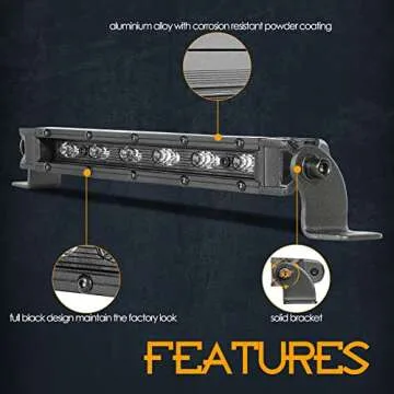 6 Inch Single Row LED Light Bars with Wiring Harness, Nirider Black Series CREE LED Pods 2PCS 60W Super Slim Flood LED Fog Light Rear Backup Light Bumper Light Pods for Truck Off Road UTV ATV