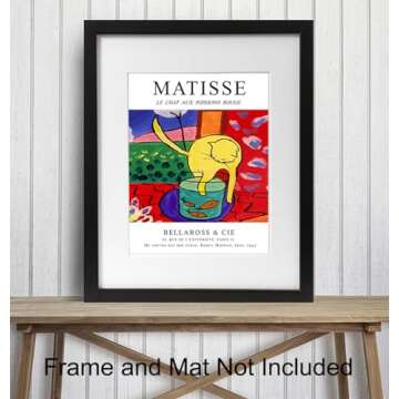 Matisse Cat Poster - Unique Wall Art for Cat Lovers