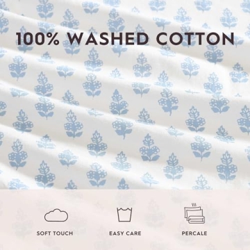 Laura Ashley Full Sheets - Percale Cotton Bedding Set