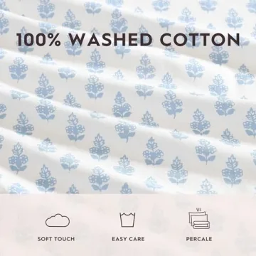 Laura Ashley Full Sheets - Percale Cotton Bedding Set