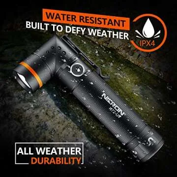 NICRON N72-UV 800LM UV Flashlight for Camping & Emergencies