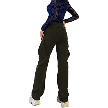 Stylish High Waist Baggy Cargo Jeans for Women