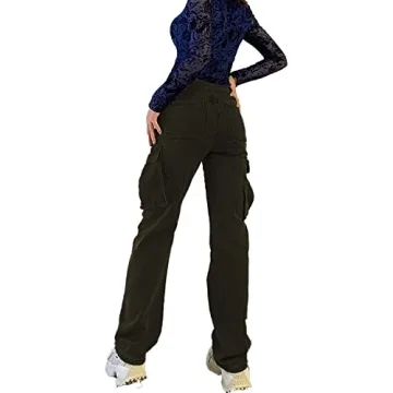 Stylish High Waist Baggy Cargo Jeans for Women
