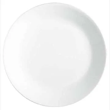 Corelle Vitrelle 38-Piece Service for 12 Dinnerware Set, Triple Layer Glass and Chip Resistant, Lightweight Round Plates and Bowls Set, Winter Frost White