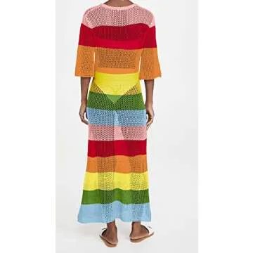 Vibrant LANNEW Women's Crochet Swim Cover-Up for Summer