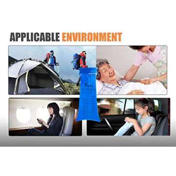 50 Pack Emesis Bag, Disposable Vomit Bags, Aircraft Barf Bags Car Sickness Bag, Nausea Bags for Travel Motion Sickness