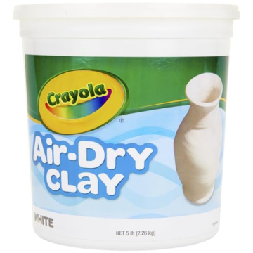 Crayola Air Dry Clay Bucket 5lb Resealable White Clay