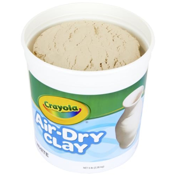 Crayola Air Dry Clay Bucket 5lb Resealable White Clay