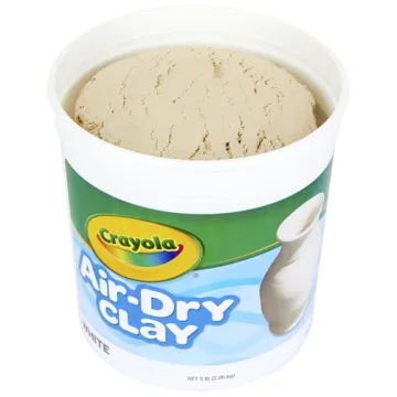 Crayola Air Dry Clay Bucket 5lb Resealable White Clay