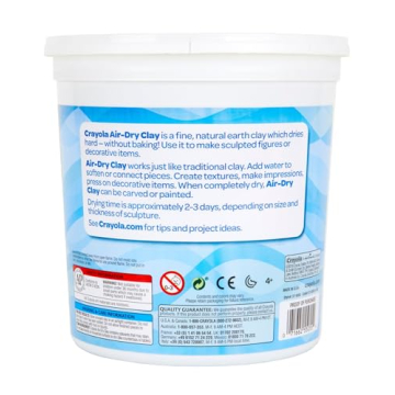 Crayola Air Dry Clay Bucket 5lb Resealable White Clay