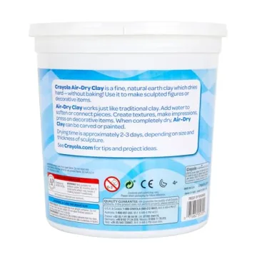 Crayola Air Dry Clay Bucket 5lb Resealable White Clay