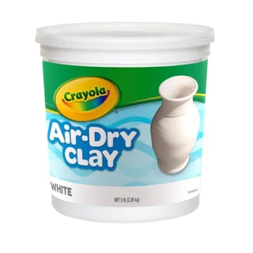 Crayola Air Dry Clay Bucket 5lb Resealable White Clay