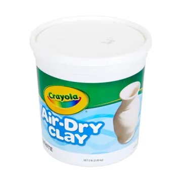 Crayola Air Dry Clay Bucket 5lb Resealable White Clay