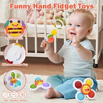 Hinzer Suction Cup Spinner Toys - Perfect Baby Gifts