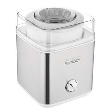 Cuisinart ICE-30R Pure Indulgence 2-Quart Frozen Yogurt, Sorbet and Ice Cream Maker, with Large Ingr...