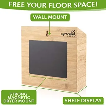 UpTrend Design Magnetic Lint Bin for Laundry Room Magnetic Laundry Lint Bin Magnetic Lint Holder Bin for Laundry Room Trash Can for Laundry Room Laundry Lint Box for Laundry Room Dryer Lint Bin